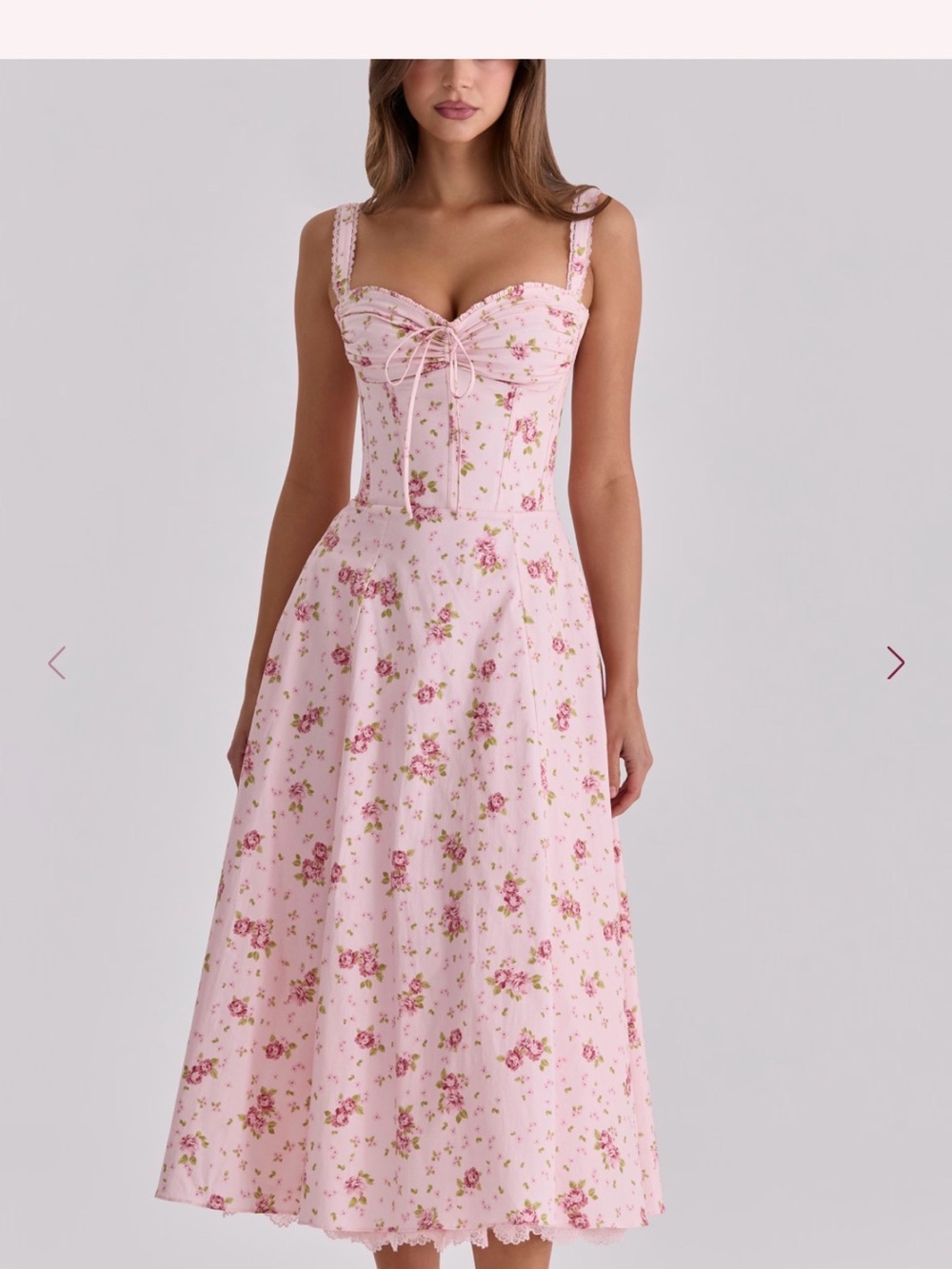 House of CB Pink Floral Maxi Dress